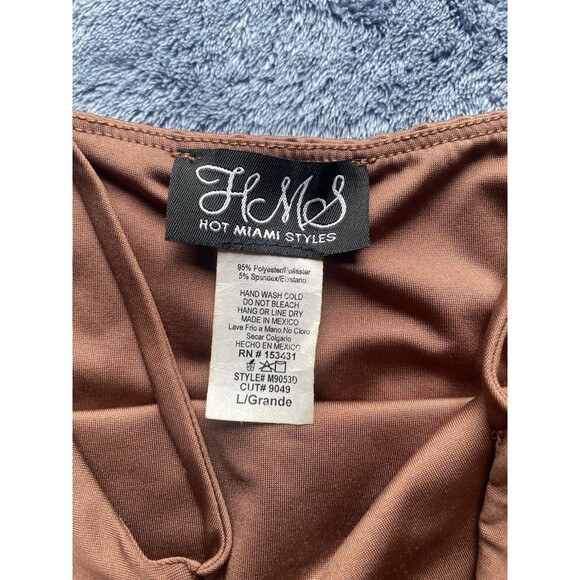 Hot Miami Styles Sexy Dress  Color Brown  Pre-owned - Picture 3 of 9